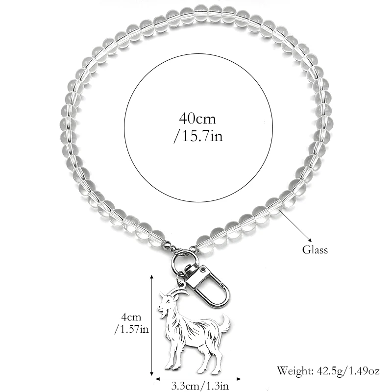 Nette Ziege Tier Schlüsselring Für Frauen Männer Edelstahl Gold Silber Farbe Männliche Mode Schafe Tasche Anhänger Schmuck Geschenke – Detail 3