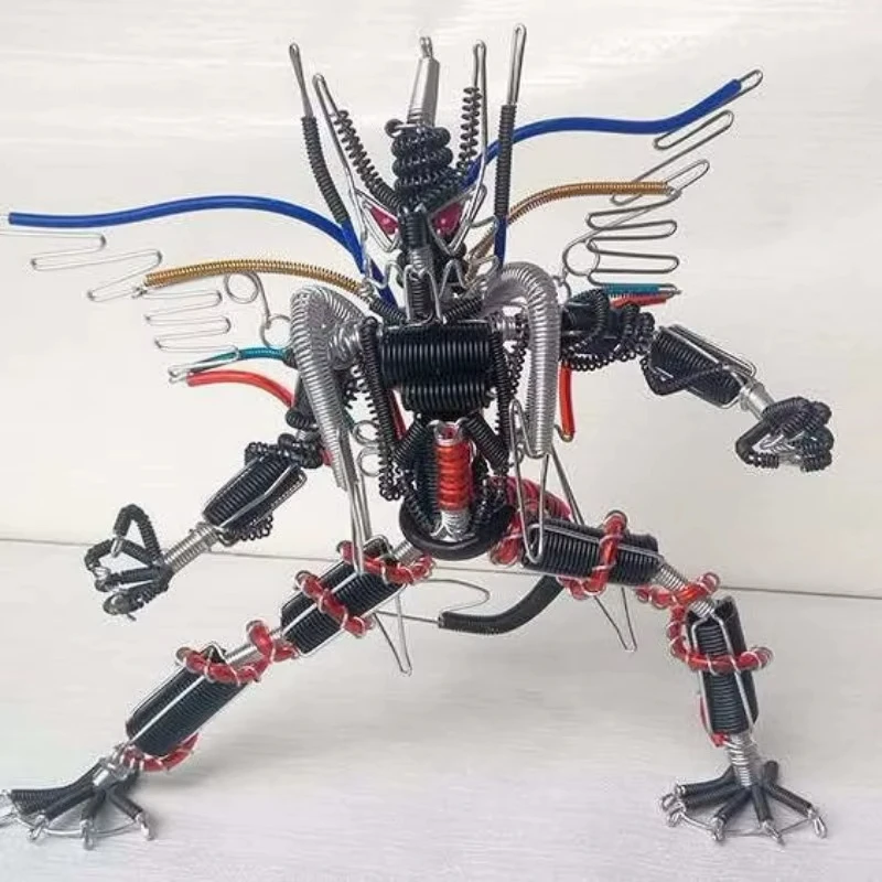 B-M Flying Dragon Warrior, Handmade Crafts, DIY Robot, Aluminum Wire Crafting Model