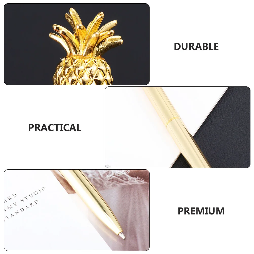 

2pcs Electroplating Gold Pen Metal Ballpoint Pens Smooth Comfort Grip Signature Pen for Office