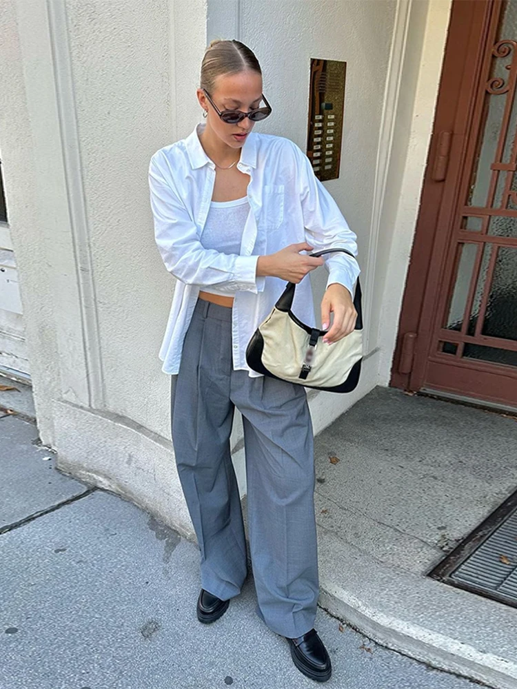 

Женский однотонный блейзер и брюки: элегантный свободный крой, универсальный вариант для вечеринок, офиса, весенне-осенняя одежда