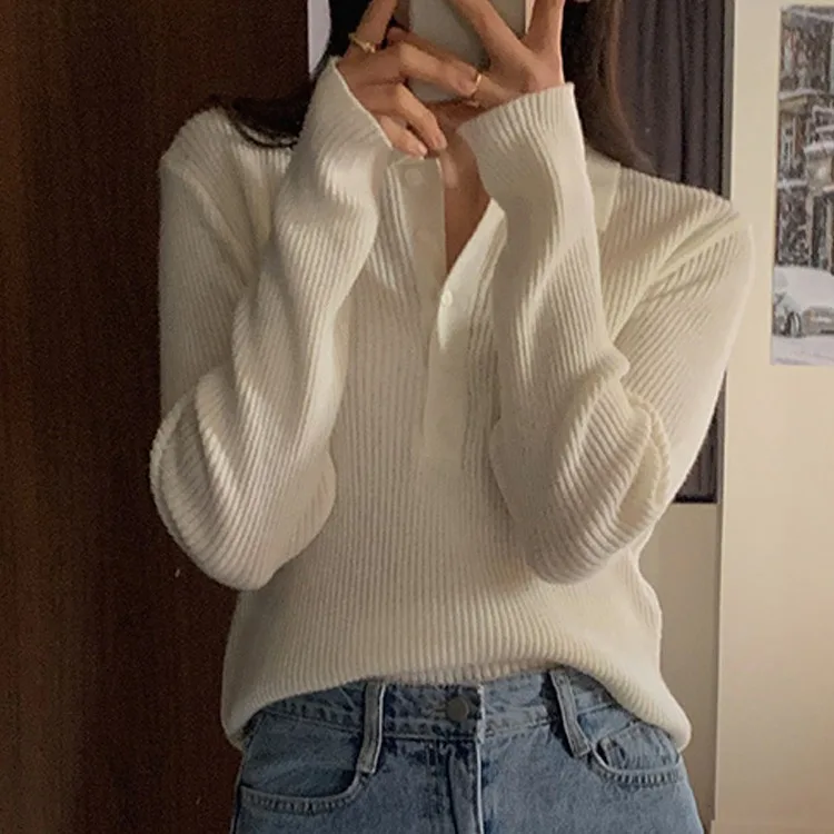 

Шикарный осенне-зимний длинный вязаный свитер с воротником-стойкой, винтажный дизайн, Sensation Quali, повседневный свитер из полиэфирного волокна