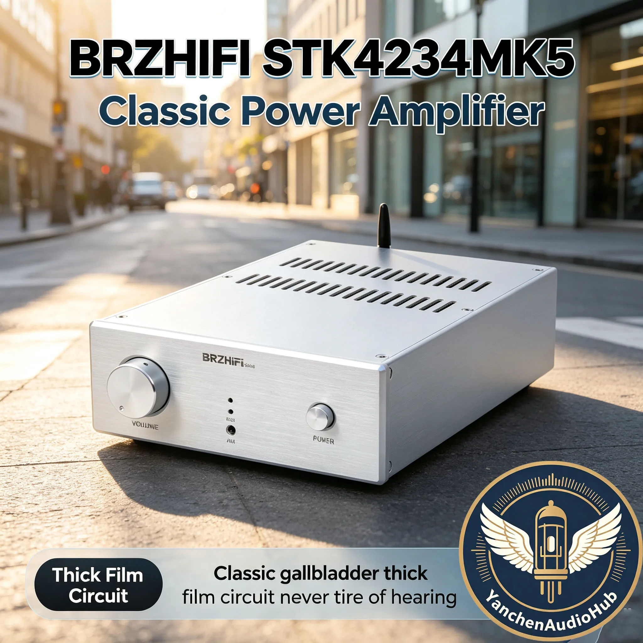 CHN 2027 New BRZHIFI-STK4234MK5 Thick Film Gallbladder HIFI Professional Household Power Amplifier 200W High Power Bluetooth 5.3