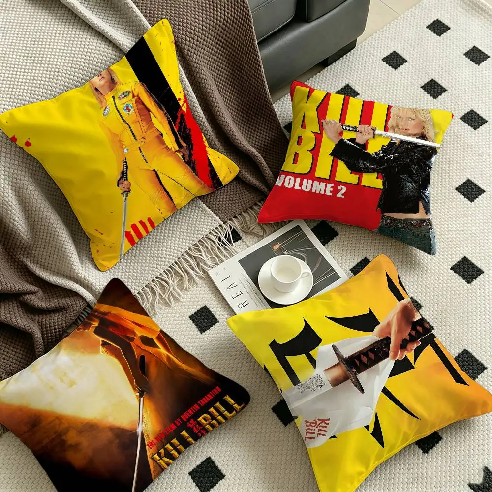 Classic Hot Movie Kill Bill Cushion Cover Car Throw Pillow Case For Sofa Car Christmas Gift 40x40cm 45x45cm