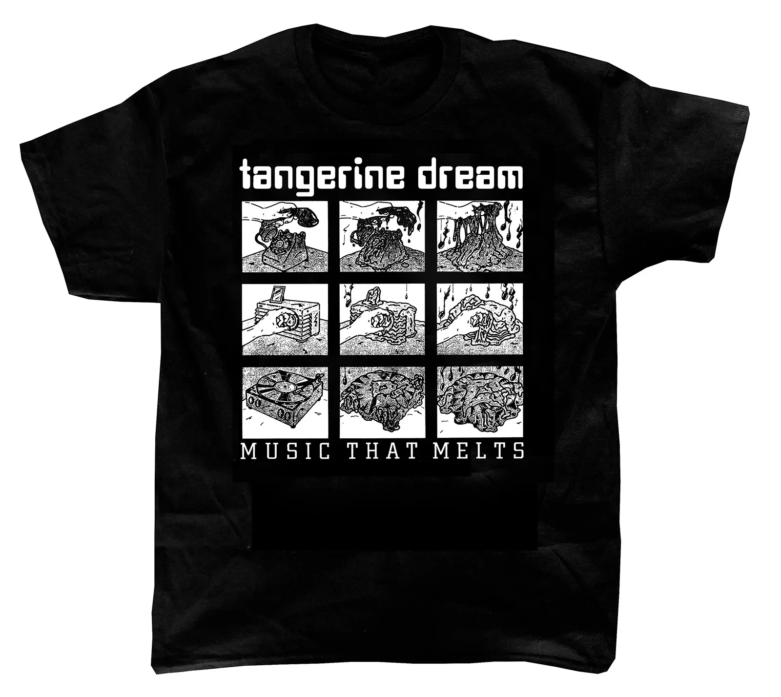 TANGERINE DREAM Band Music That Melts Shirt Classic Black Unisex S-5XL NE2361