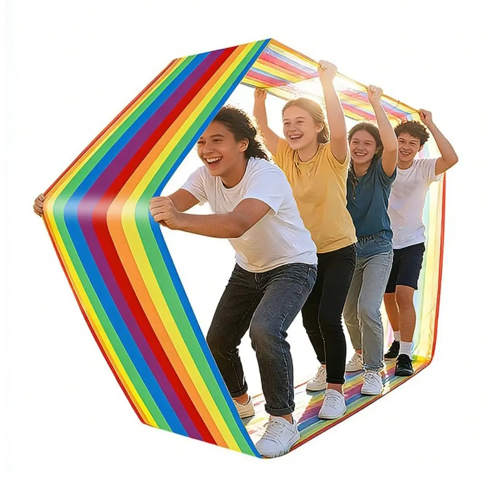 New Long Striped Running Mat Colorful Design Durable Group Activity Mat Learning Activity Office Team Building
