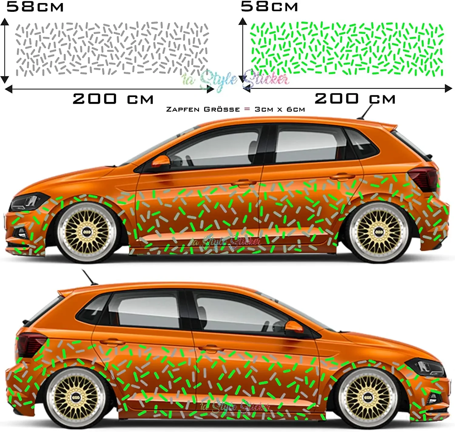 

Car Tattoo Side Sticker Set 400 Piece Set Pixel Tuning Sticker Car Sticker