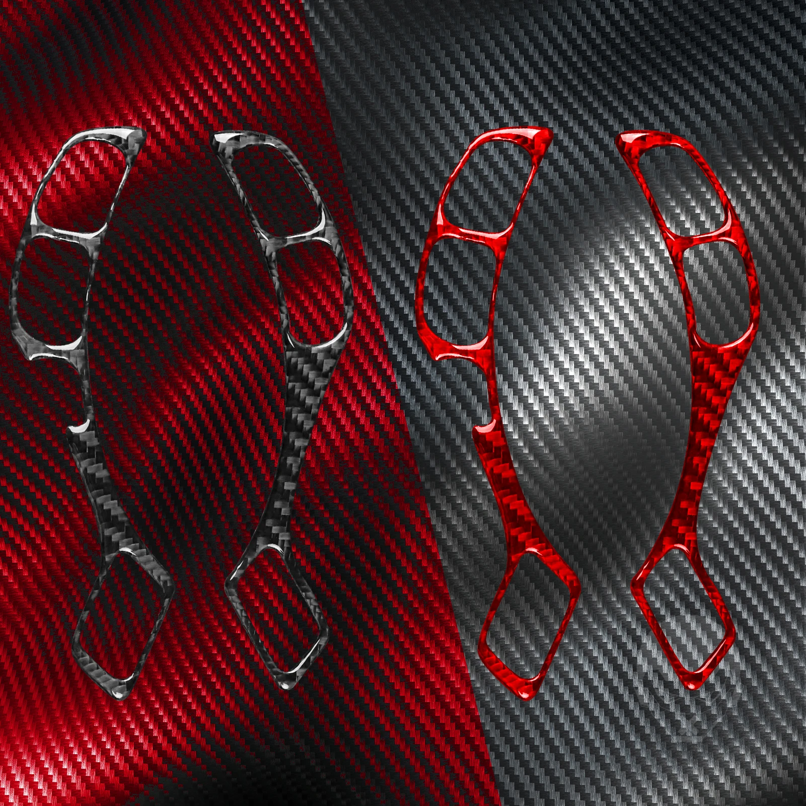 

For CADILLAC DEVILLE 2000-2005 Carbon Fiber Car Steering Wheel Buttons on Both Sides Frame Interior Decor Accessory Stickers