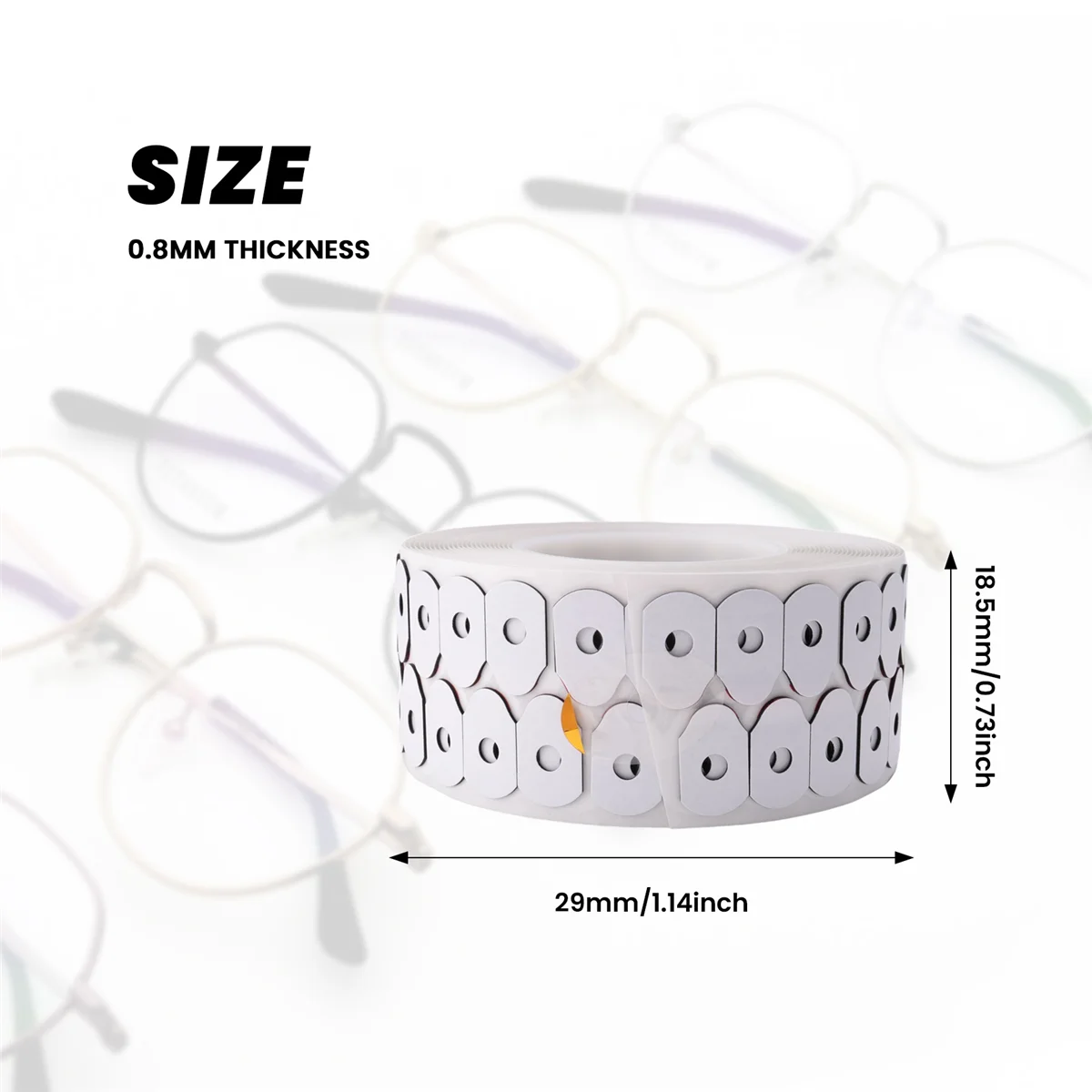 1000 Pieces Optical Eyeglasses Lens Edging Non-Slip Blocking Pads Sticker Adhesive Tape, Good Rentention