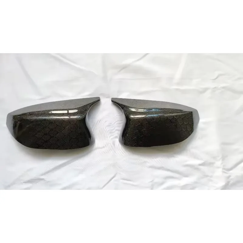 For Infiniti Q50 Real Dry Carbon Fiber rearview mirror cover trim horn snap mirror shell Interior modification Accessories