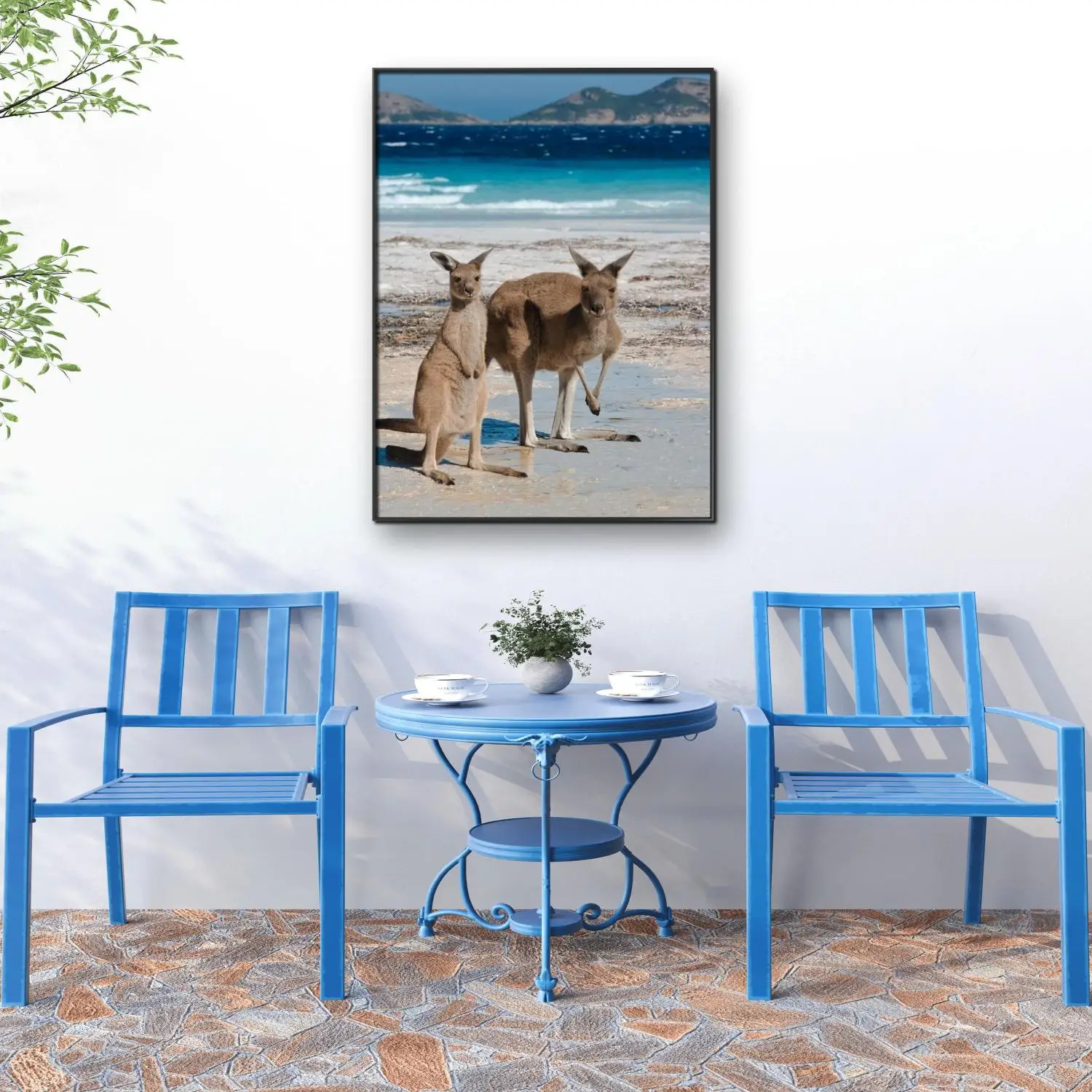 Realistic Kangaroo Family DIY AB Diamond Painting Kit Animal and landscape paintings 5D Rhinestone Embroidery Bedroom Home Decor