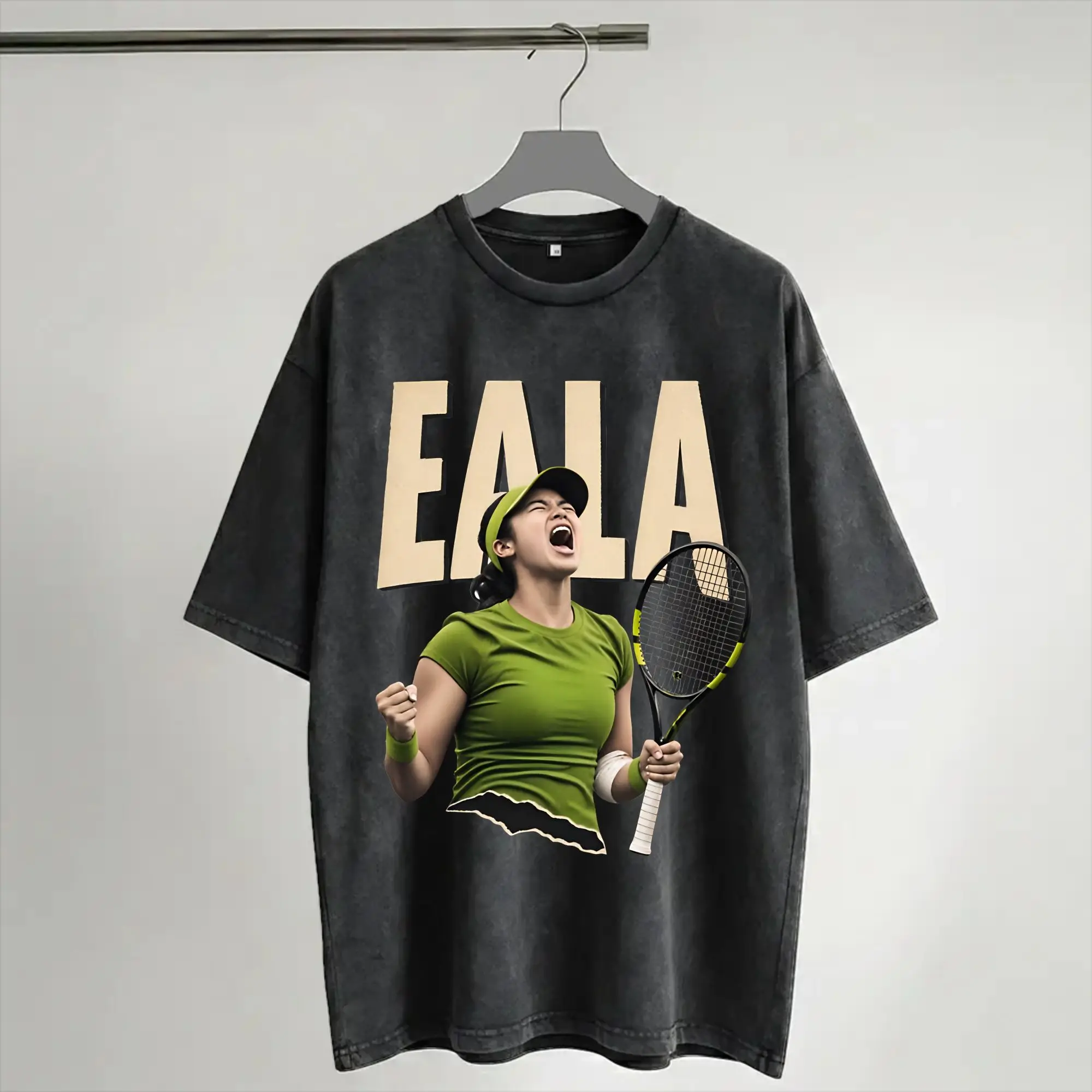 Alexandra Alex Eala tennis 2026 T Shirt Hip Hop Washed Cotton Street T-Shirt  Retro for Men Women Streetwear Summer Tops Tees