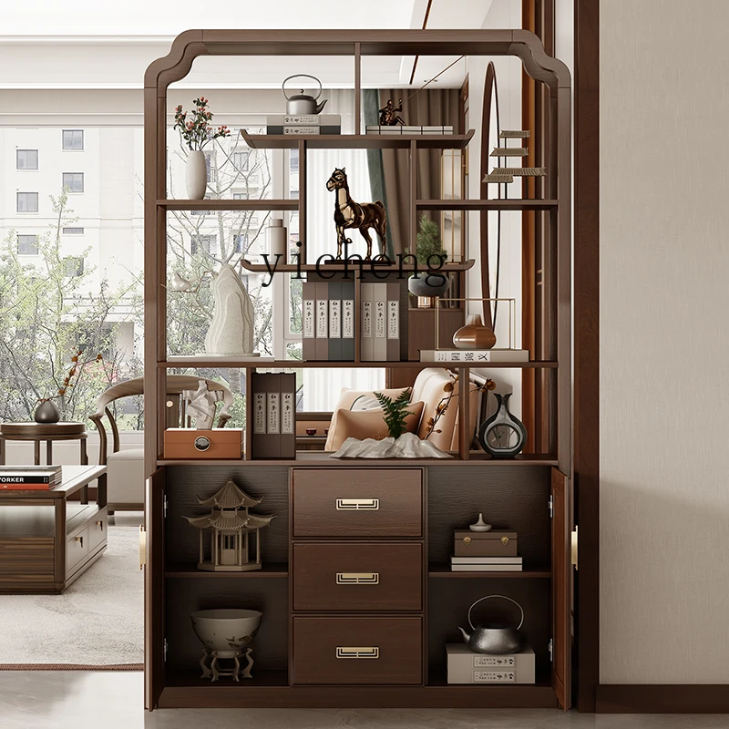 

ZZ Entrance Cabinet Solid Wood Entry Living Room Screen Entry Door Integrated Household Entrance Cabinet