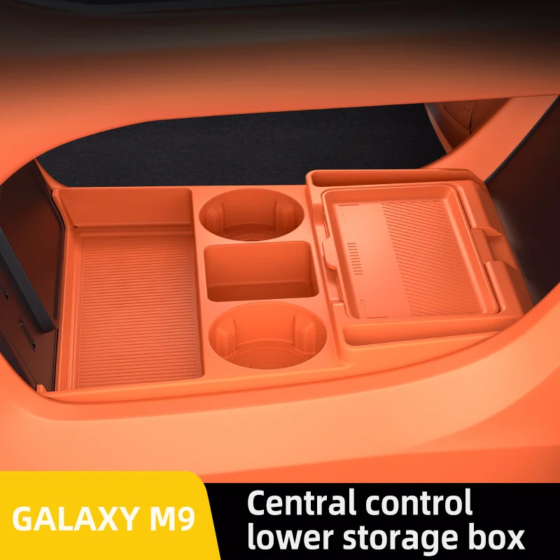 

For ‌‌Geely‌ Galaxy M9 2025 2026 Storage Box Center Armrest Hidden Box Cup Holder Organizer Interior Accessories