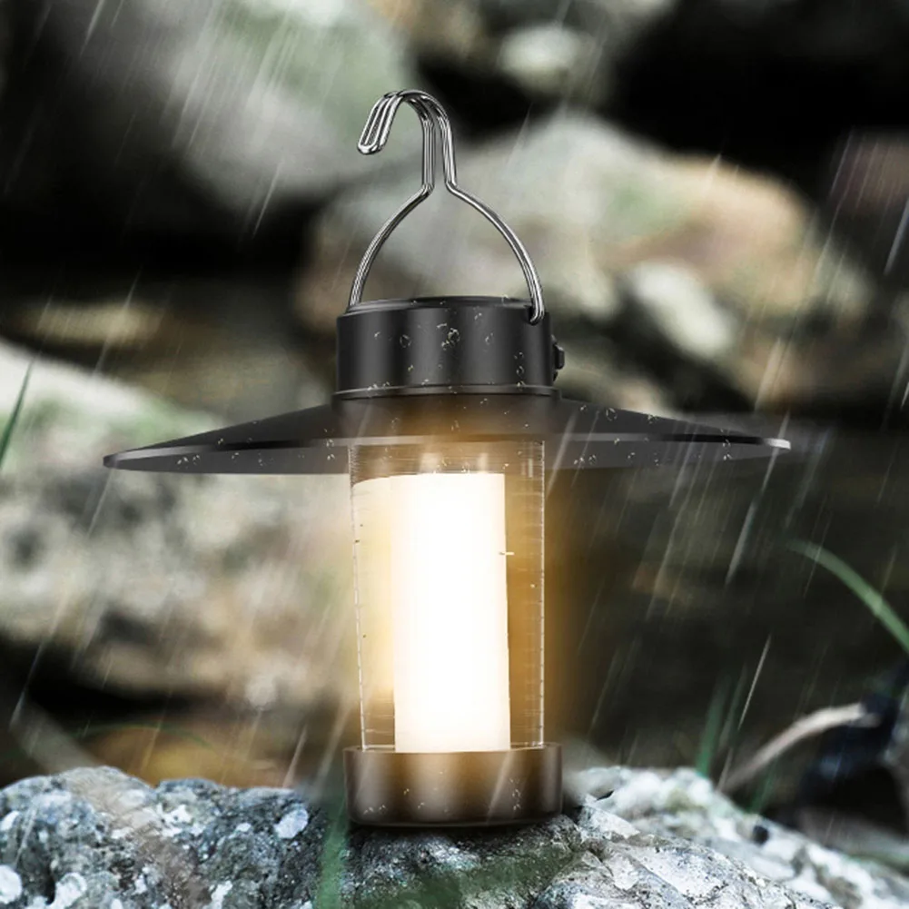 LED Camping Tent Lights Magnet Emergency Light Type-c Charging Camping Lantern Dimmable Hanging Lights for Outdoor Travel