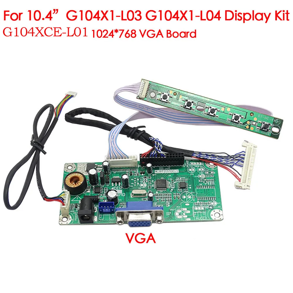 For G104X1-L03 G104X1-L04 G104XCE-L01 1024*768 30pins LVDS 10Pin DVI HDMI VGA LCD industrial Display Driver Board Kit 10.4inch