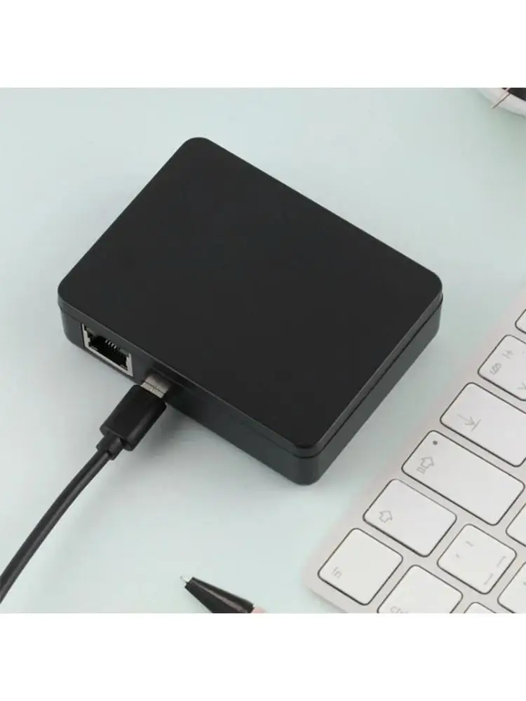 

652F Ethernet Splitter 1 to 4 Gigabit Networking Hub 1000Mbps RJ45 LAN Adapter with USB C Power Cable for Computers and Routers