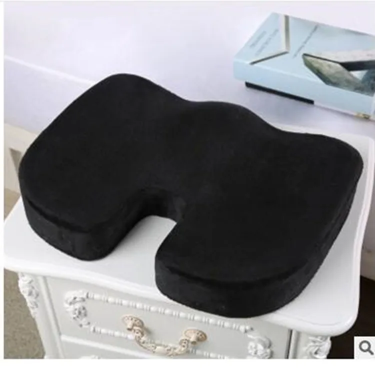 低反発シートクッション-通気性あり-オフィスや車用-妊婦用-臀部に快適な座り心地-色々な色展開-ソリッドデザイン