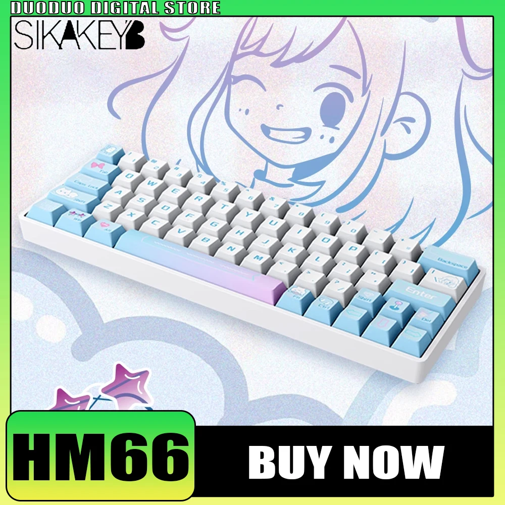 

SIKAKEYB HM66 Magnetic Switch Keyboard 8K Hot Swap RGB Low Delay Wired Gaming Keyboard HEMU Drive Pc Gamer Accessories Valorant