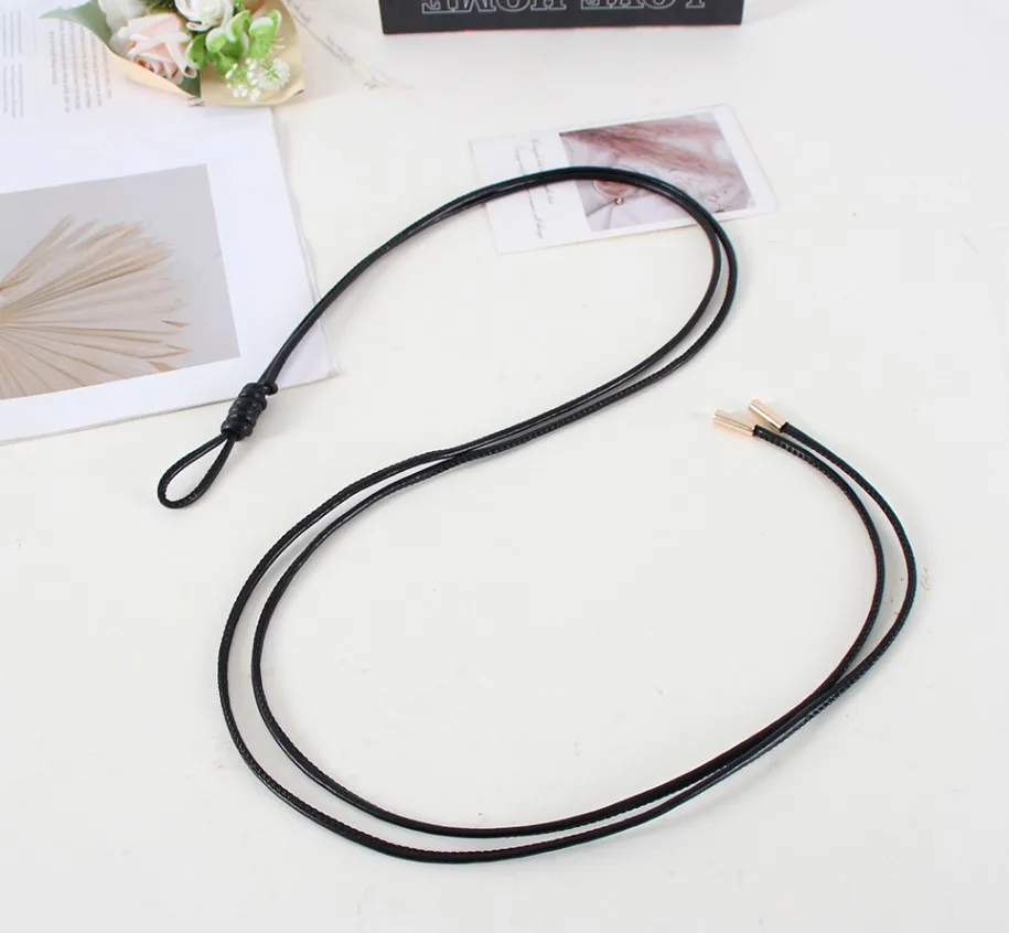 New Simple Soft Leather Rope Knot Belt Women's Skirt Summer Versatile Dress Belt Accessories Gift Wholesale