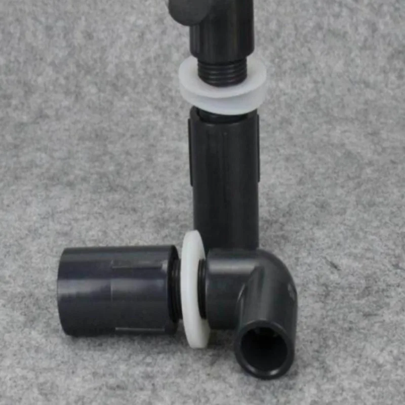 Extended Internal External Thread Single Side Elbow - Aquarium Overflow PVC Pipe Fittings for Fish Tank Drainage