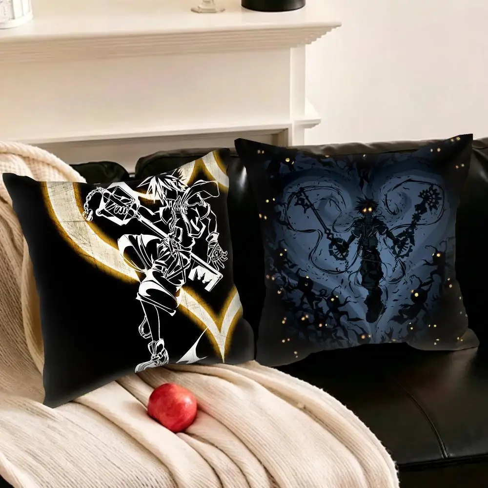 K-Kingdoms Hearts-S G-Game  Pillowcase for Sofa Room Office Decor Printing Protector Cushion Cover Valentine gift Custom