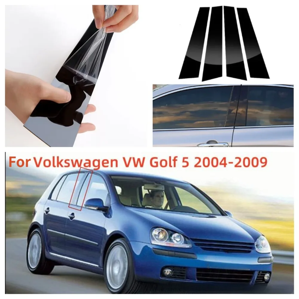 

Наклейки на стойки B и оконные накладки для VW Golf 4 1997-2003, защитные декоративные наклейки от царапин, аксессуары для экстерьера автомобиля