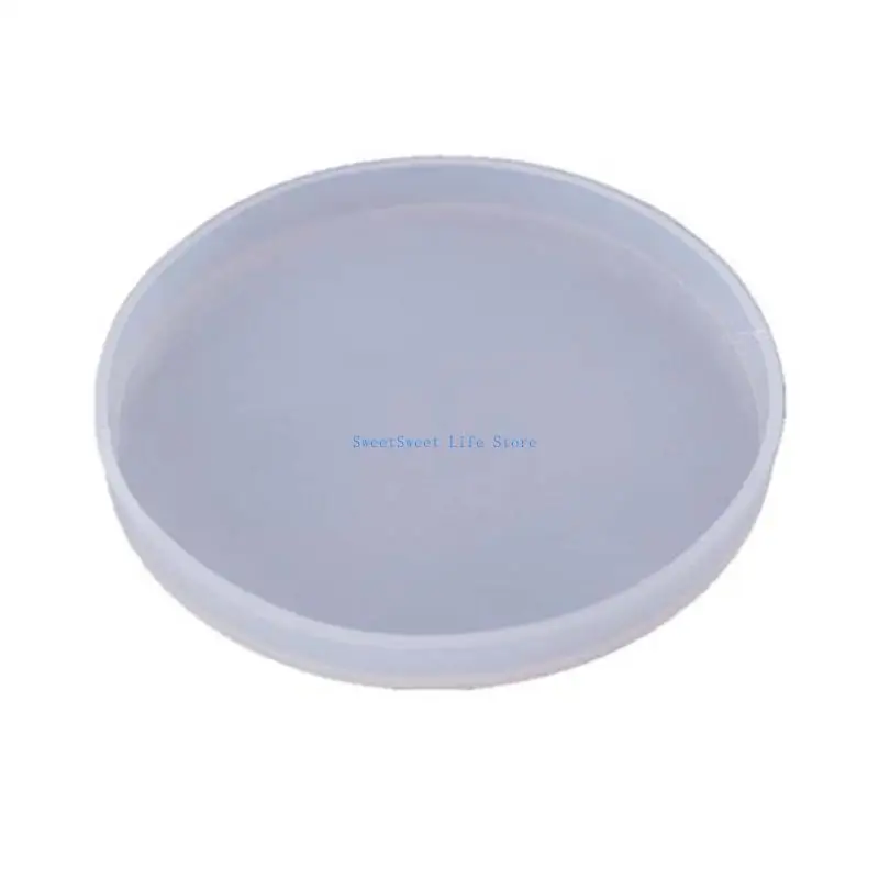 D5QB Round Resin Mould Disc Tray Mould for Resin,DIY Coasters Mould for Making Cup Mat Table Home Decor