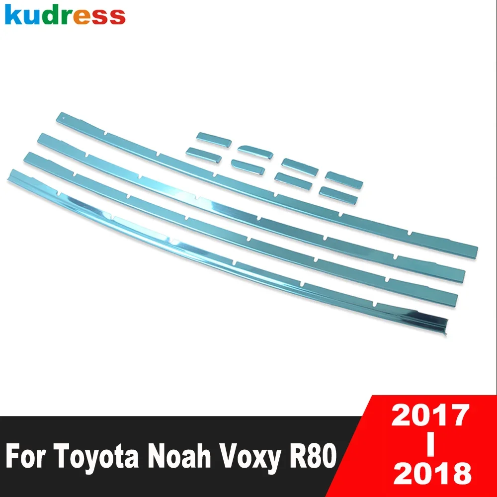 

Для Toyota Voxy Noah R80 2017 2018, стальная передняя центральная решетка автомобиля, крышка, накладка на гоночную решетку, литьевая полоса, аксессуары
