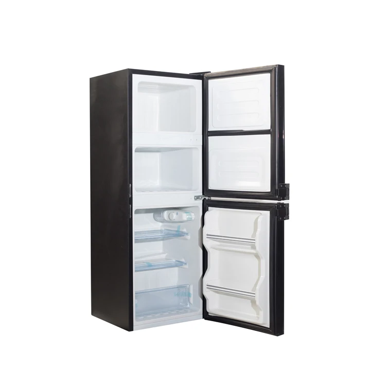 

OEM Custom 133L Двухдверный холодильник с ручным размораживанием ABS Металл PP Пластик Энергосберегающий для электрического использования в автофургоне