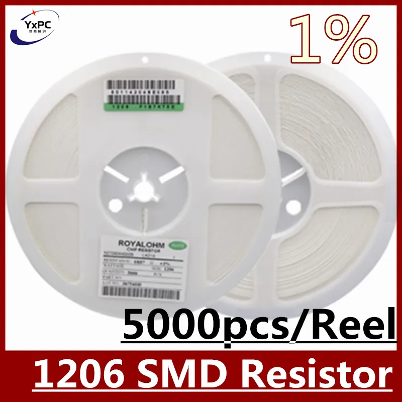 5000pcs 1% 1206 SMD resistor 0R ~ 10M 1/4W 0 0.1 1 10 100 150 220 330ohm 1K 2.2K 4.7K 10K 100K 1R 10R 100R 150R 220R 330R 1M 10M