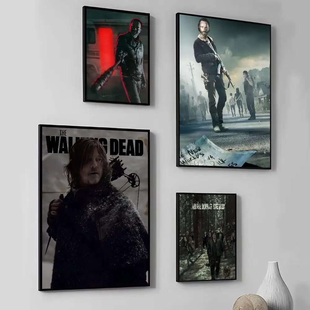 Classic TV V-The Walking D-Dead Posters Fancy Wall Sticker for Living Room Bar Decoration Wall Decor