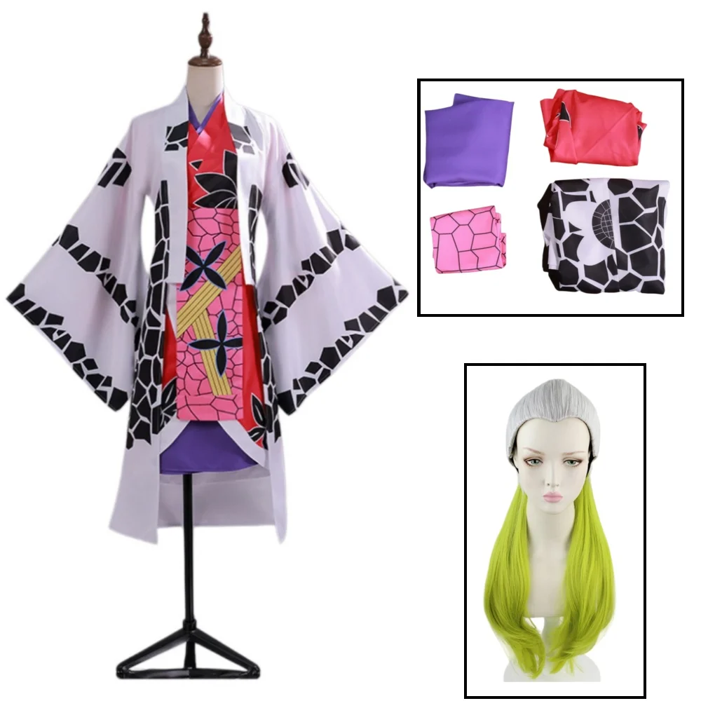 Disfraz de Ume Daki, disfraz de Warabihime Daki, kimono, peluca, trajes, disfraces de Halloween y Navidad, peluca
