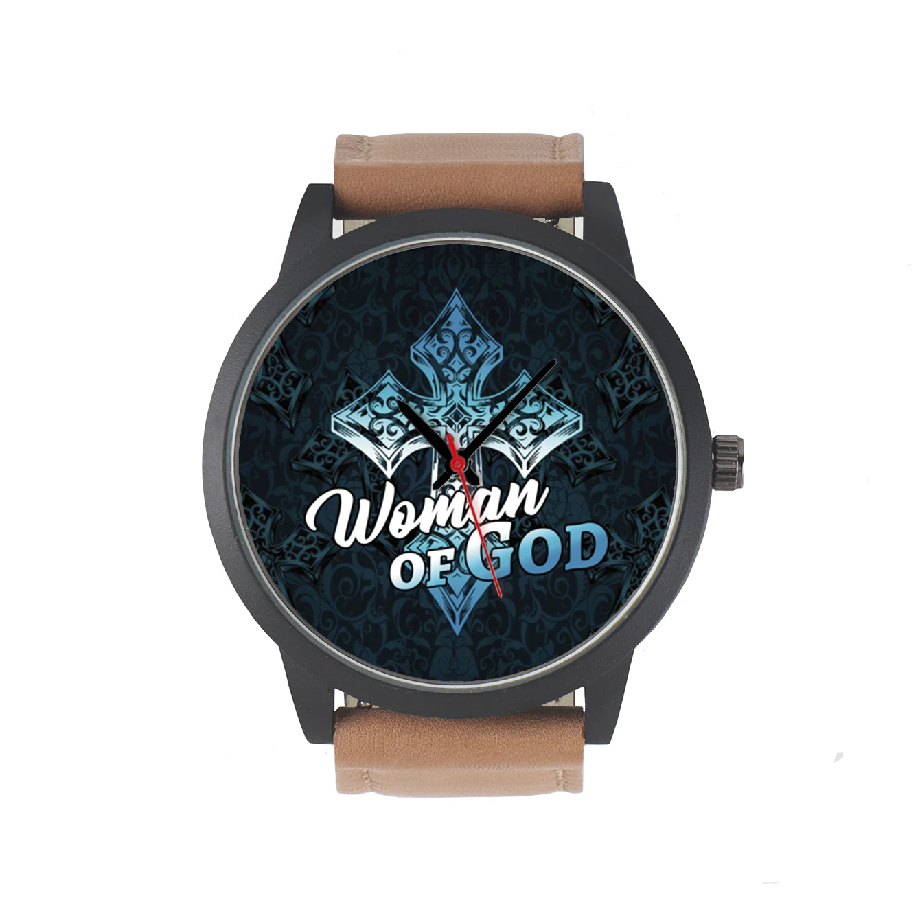 

Men's Battery Quartz Wrist Watch Factory Store Cross Design Customize Pattern Gifts For Child Women of God