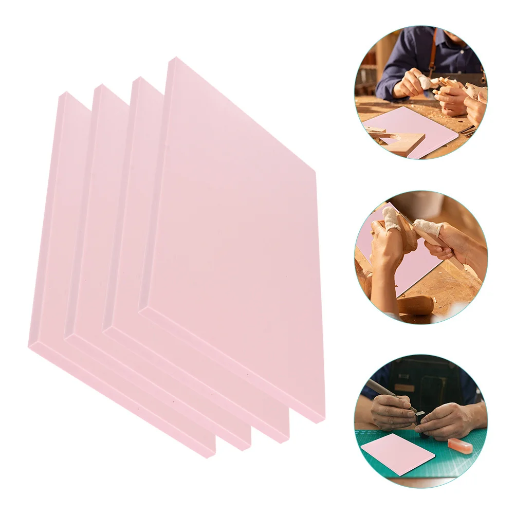 

4pcs Stamp Blocks Carving Material Diy Supplies Portable Rubber For Art Craft Flexible Carving Rubber Blocks Art Supplies