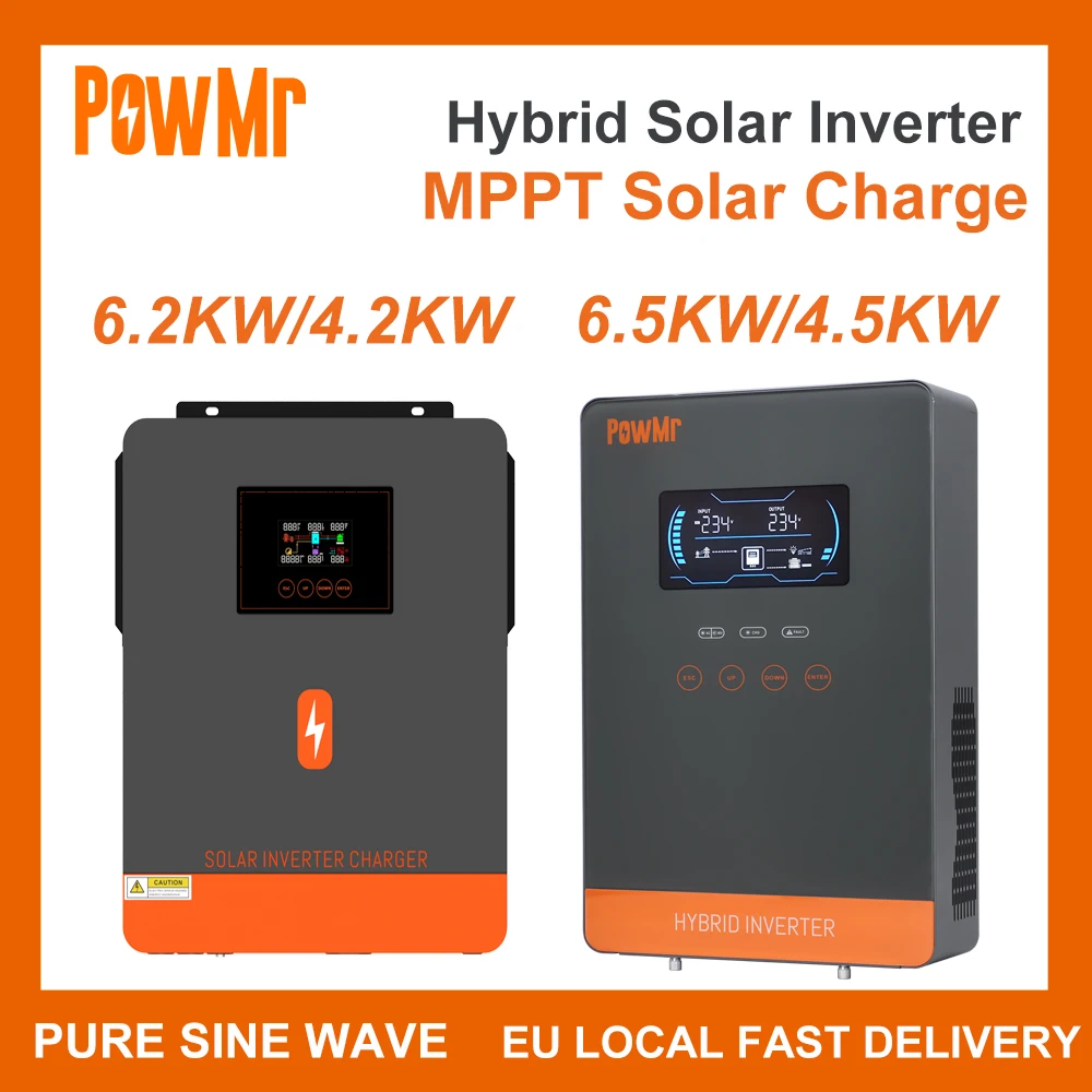 inversor solar hibrido com controlador de carga mppt construido inversores senoidais puros dc 24v 48v a 230v ac 65kw 62kw 42kw 3kw 01