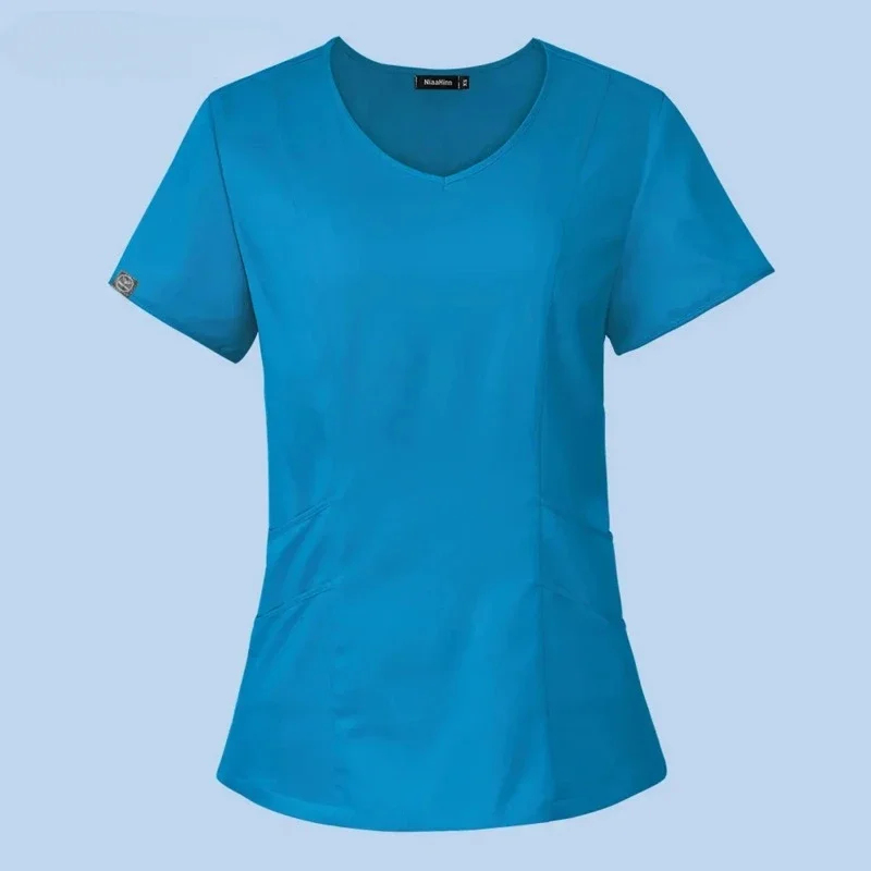 Surgical Scrubs Blouse Medica Uniforms Hospital Scrub Tops Unisex Dentist Clothes Nurse Scrub Shirts Medicos Mujer Lab Workwear