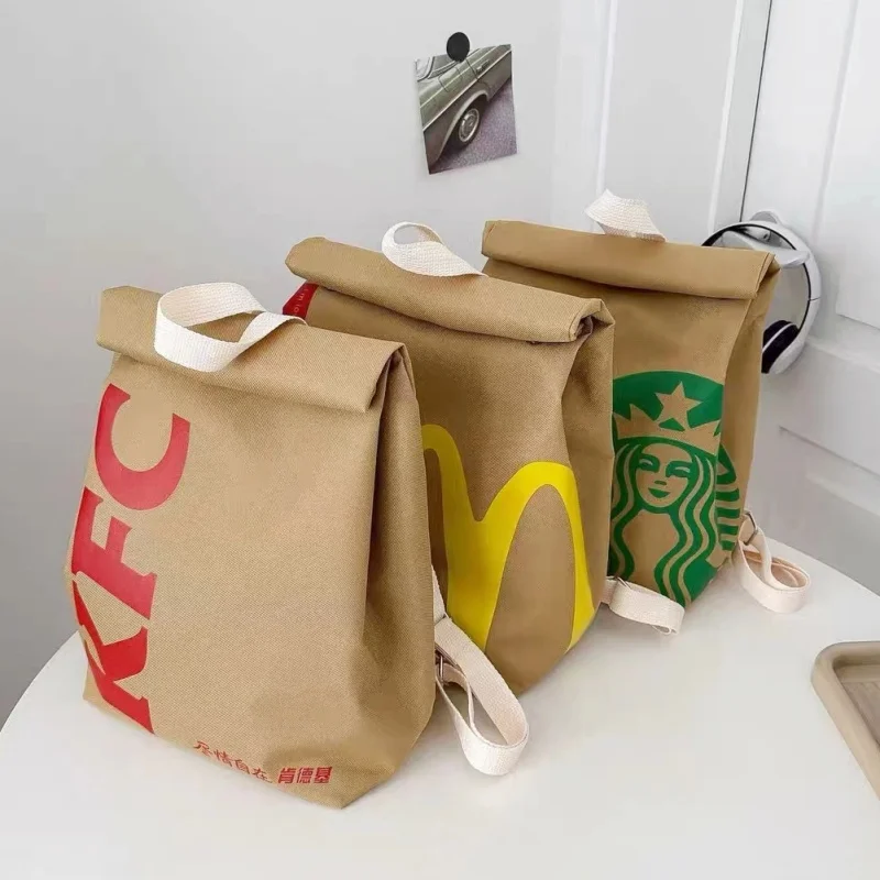 2024 New cute McDonald backpack Wholesale Casual Drawstring Backpack Outdoor School Personalized Student Backpack Birthday Gift