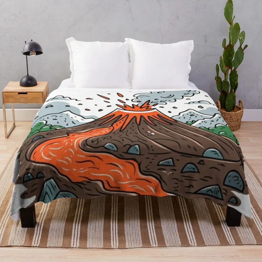 

Explosive Volcanic Eruption: Nature's Fiery Power Throw Blanket Decoratives Luxury St Blankets