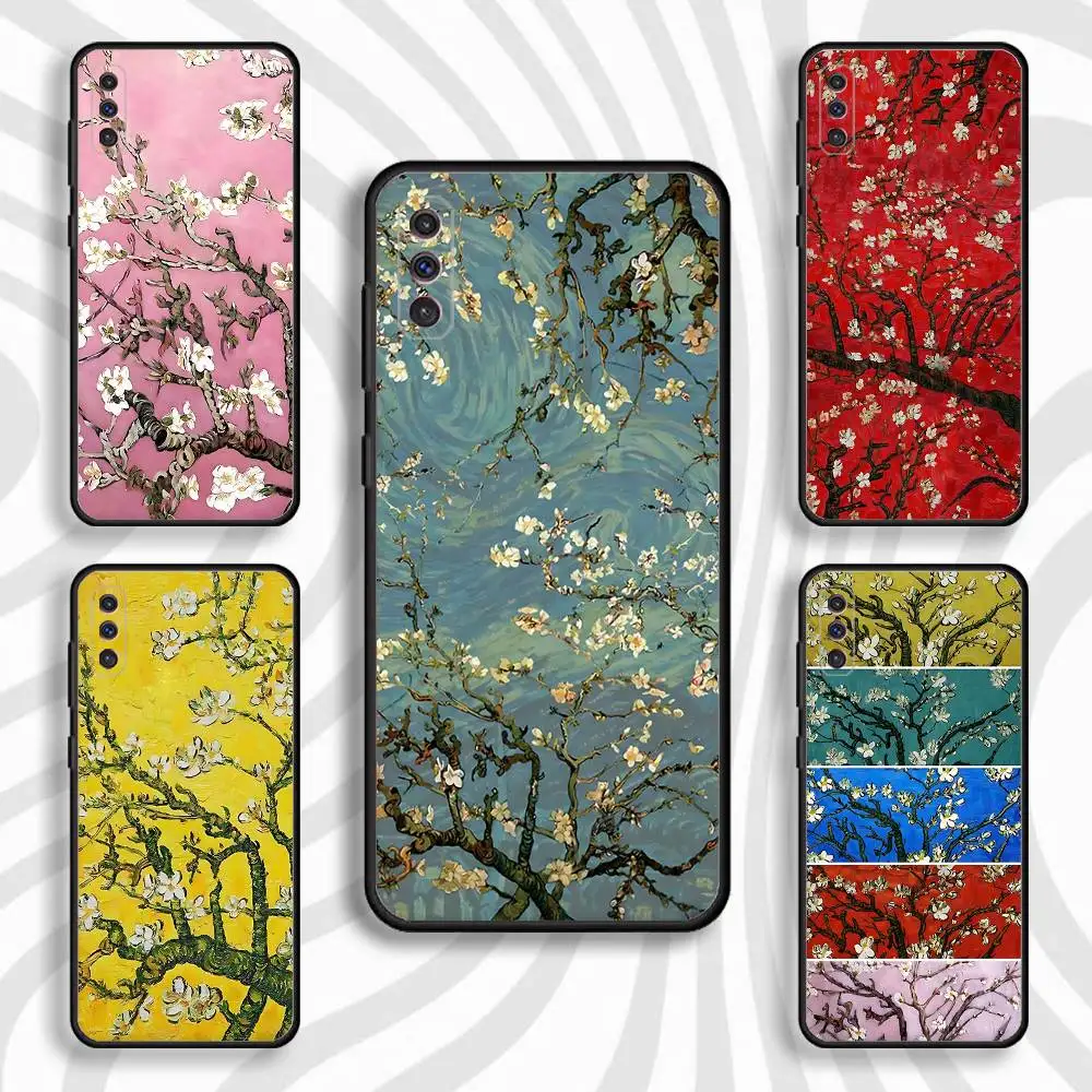 

Almond Blossoms Van Gogh Phone Case For Samsung S 25,24,23,22,30,21,10,9,Ultra,Plus,Lite,FE,4,5 G Black Soft Case