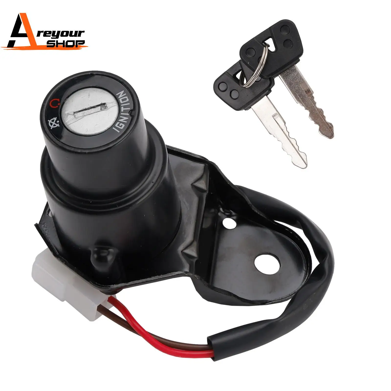 

Areyourshop 2-Pin Ignition Key Switch for Yamaha Virago 535 XV535 XV400 1987 1988 1989 1990 1991-2003