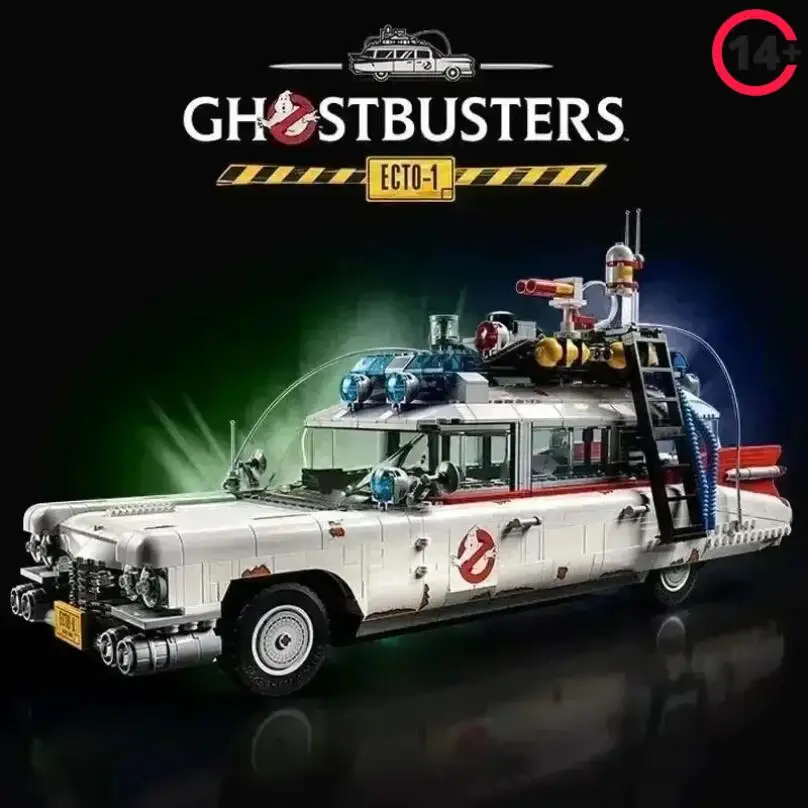 Bloques de Construcción Creativos ECTO-1 de los Cazafantasmas, 2352 Piezas, Compatible con Ladrillos Lego, Modelo de Coche de Juguete, Kit de Coche para Adultos, Regalos
