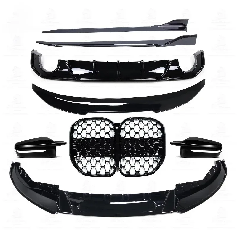 

ABS Gloss Black Body Kit Grill Car Accessories Front Bumper Spoiler Diffuser Side Skirts Mirror for s 4 Series G26 2021+