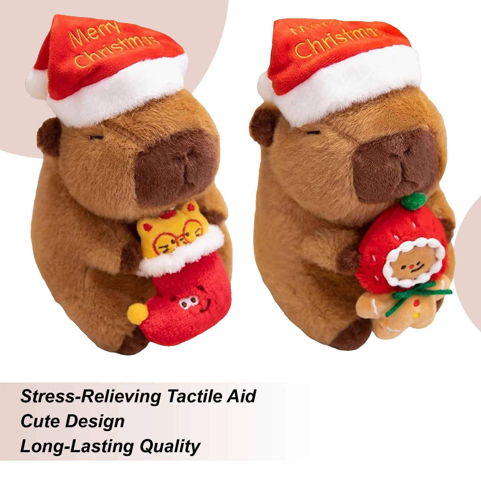 

Капибара, плюшевый рождественский домашний декор, милая кукла, очаровательная плюшевая игрушка, украшения для куклы для малышей, праздничный автомобиль, спальня, диван, жизнь