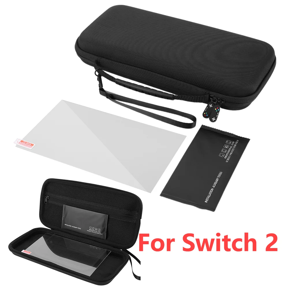 

EVA Carrying Case & Screen Protector for Switch 2 Game Conslole Case Shockproof Organizer Bag for Switch 2 Handheld Game Console