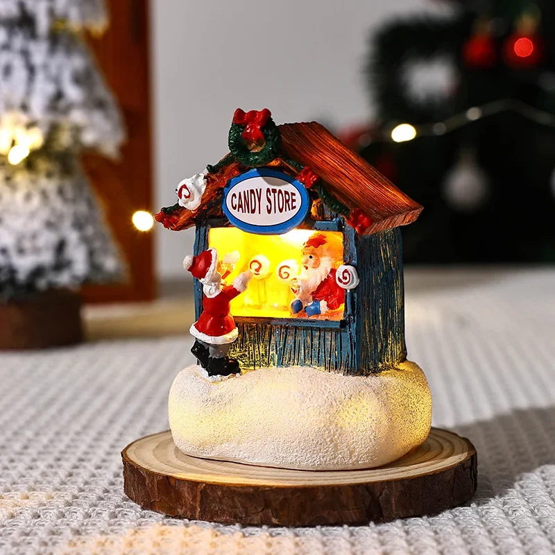 

Christmas New Decoration Led Micro -landscape Resin House Desktop Decoration Festive Gift