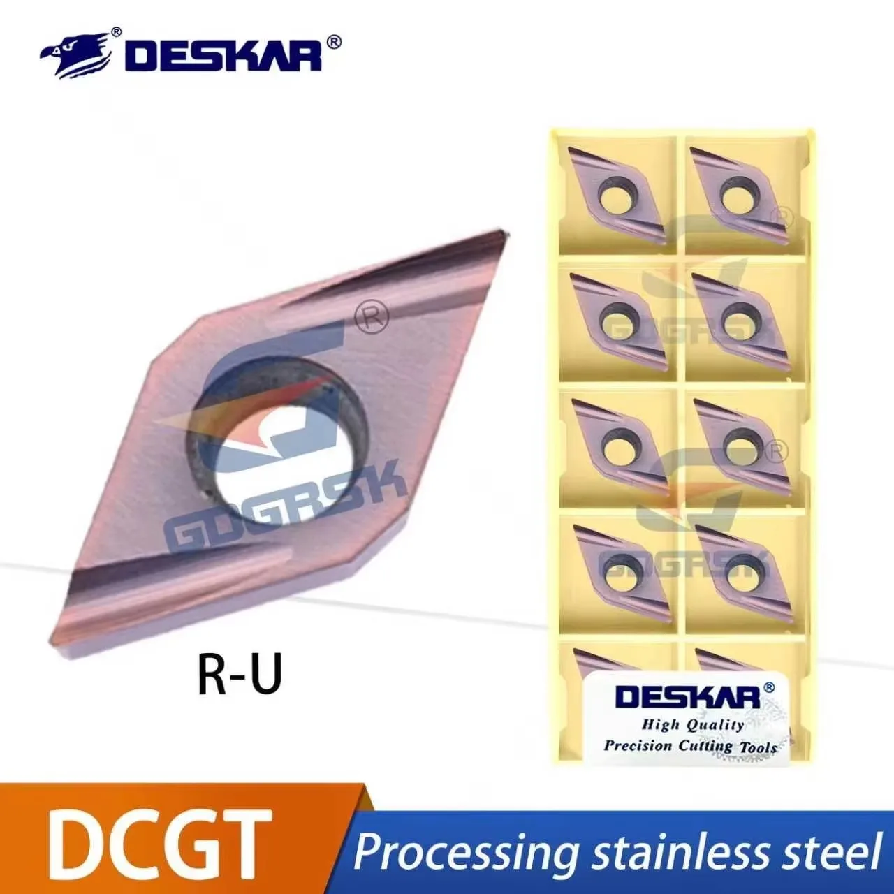 DESKAR 100% Original DCGT11T302/04/070202/04 R-F/L-F/L-U/R-U LF6018 Rhomb Shaped Turning Inserts For Stainless Steel Processing