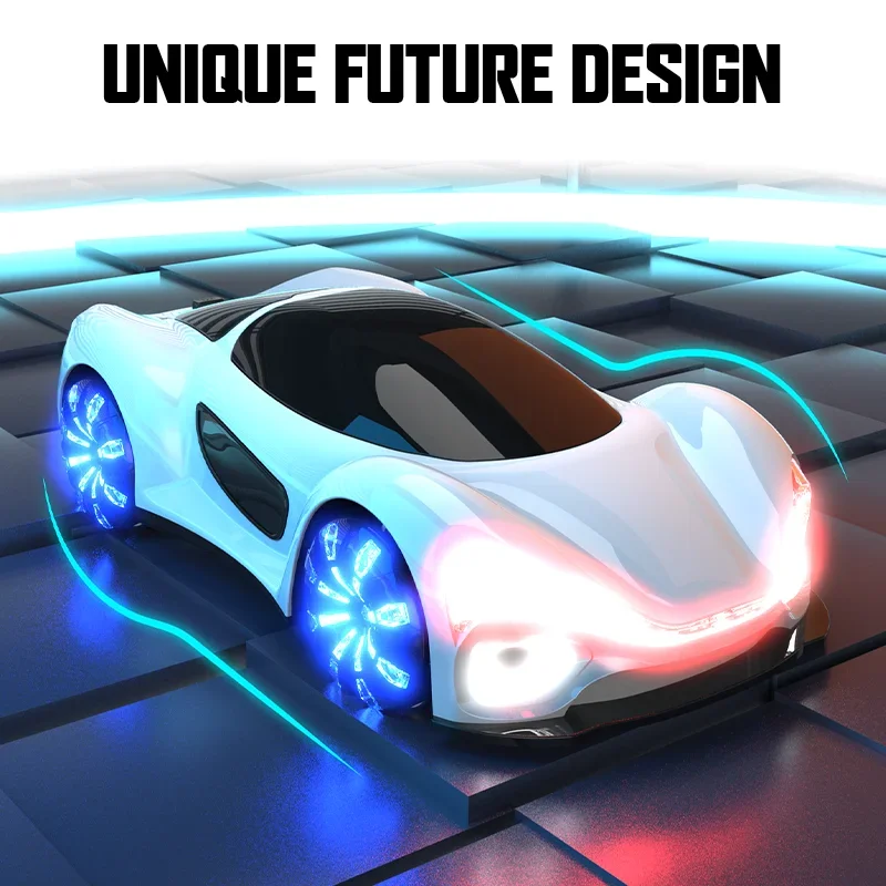 Rc Auto Afstandsbediening Auto Audio Effect Nieuwe Energie Concept Auto en Spray Stromend Licht Meerdere Lichtmodus Vrachtwagen Speelgoedjongen Cadeau