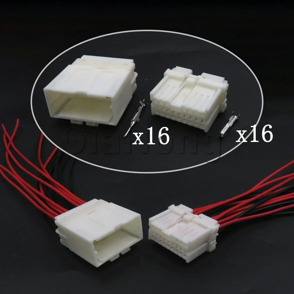 1 Set 16 Ways MG643016 1123371-1 1123350-1 MG653019 7283-5995 AC Assembly Auto Mirror Cable Connector for Nissan Car Wire Socket