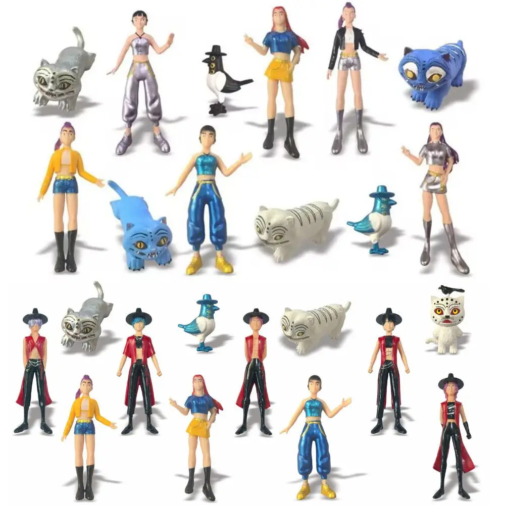 أنيمي 12 قطعة/المجموعة Kpop شيطان الصيادين نموذج لجسم لعبة الكرتون الألعاب الأجهزة الطرفية مكتب الديكور جمع أرقام لعبة مجسمة هدية #2