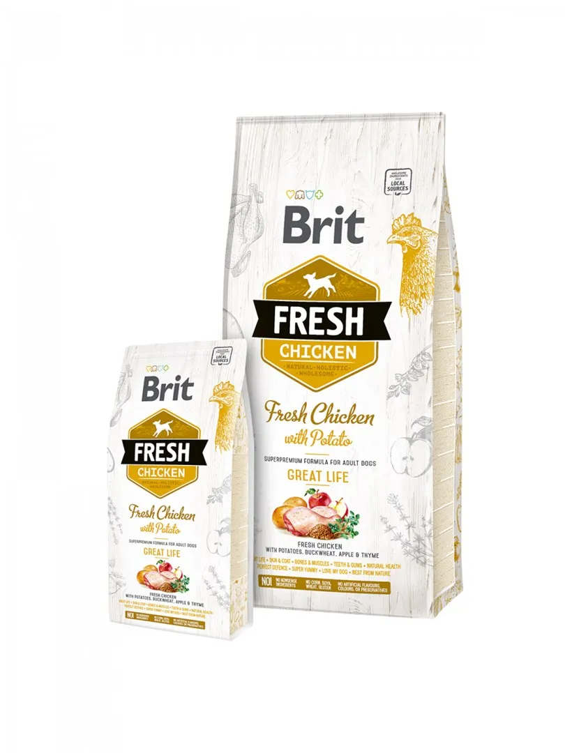 BRIT Frango Fresco con patata-alimento seco para perros-12kg